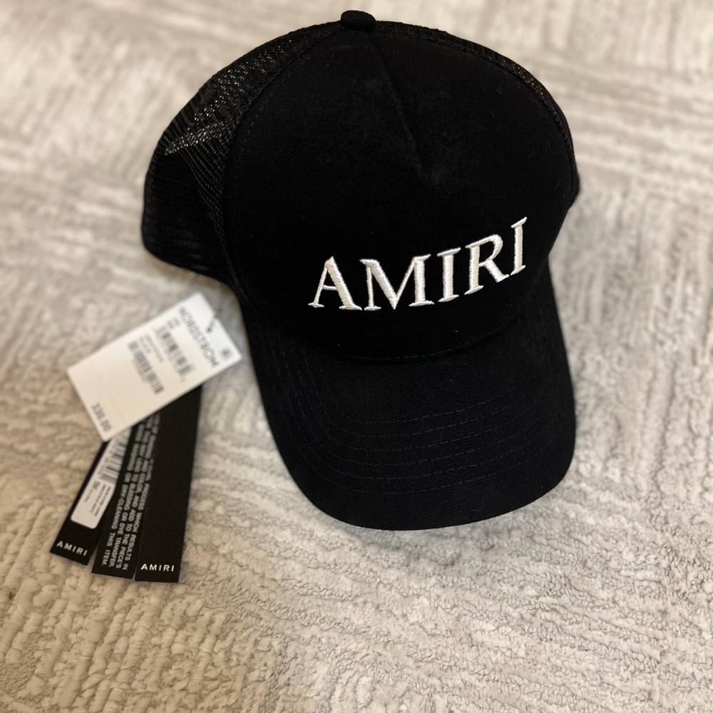 AMIRI Black and White Logo Cap